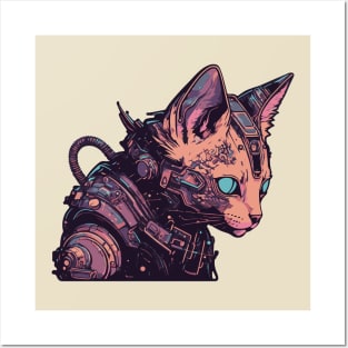Cyborg Cat Posters and Art